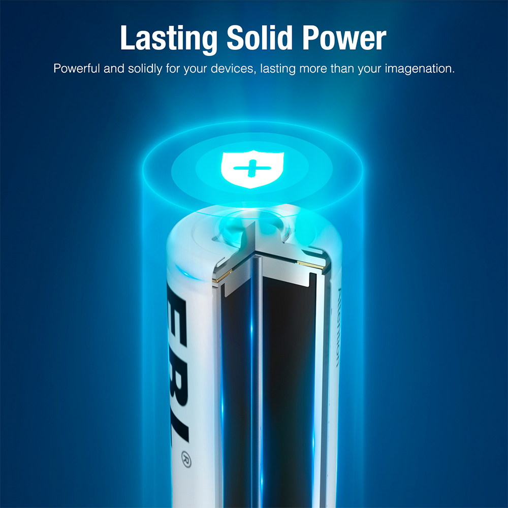 Pilhas Recarregáveis AAA 1.2V EBL 1100mAh Kit 4 Unidades