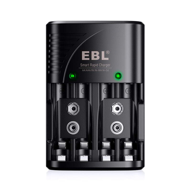 Carregador Inteligente EBL para Pilhas Bateria AA AAA 9V