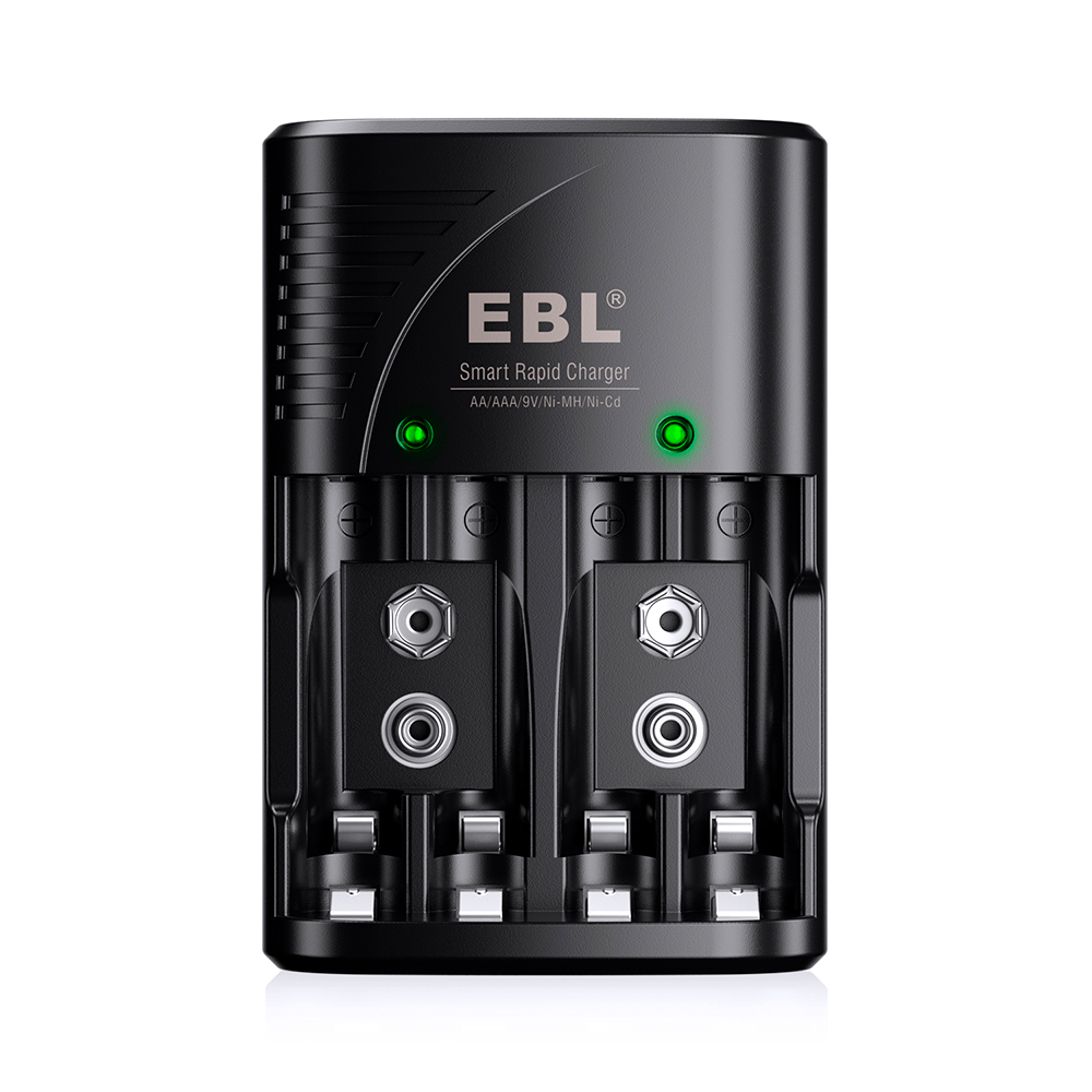 Carregador Inteligente EBL para Pilhas Bateria AA AAA 9V