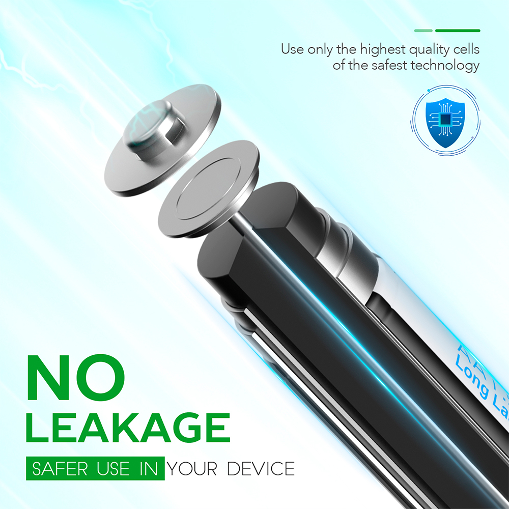 Pilhas AA Lítio 3000mAh 1.5V EBL Não Recarregável 4unids