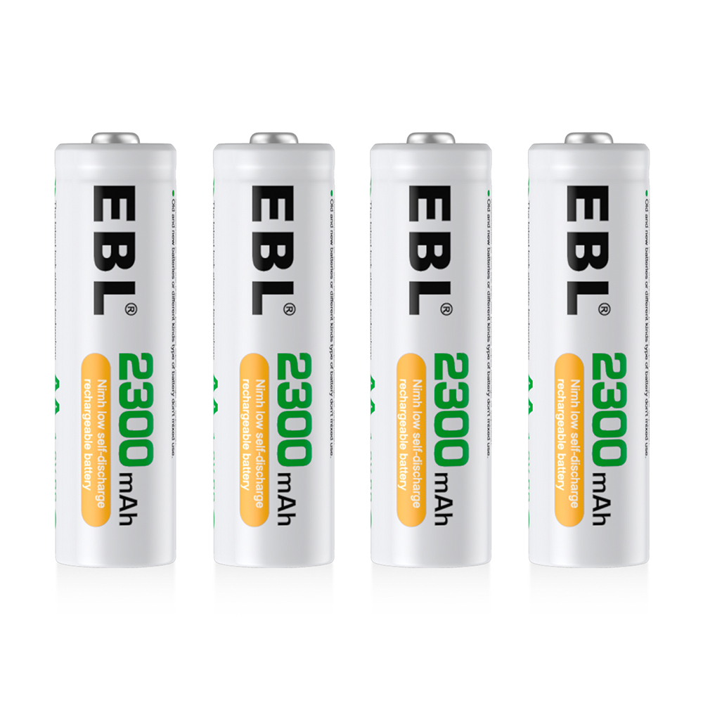 Pilhas Recarregáveis EBL AA 2300mAh Ni-MH 4 Unidades
