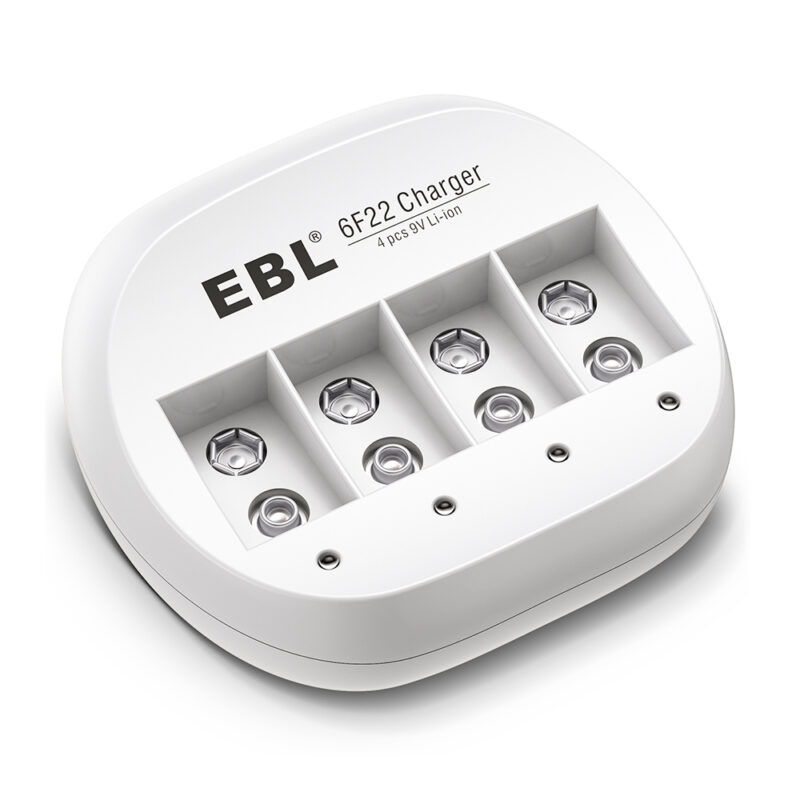 Carregador Bateria 9V EBL Li-ion 4 Slots LN-6414 Rápido
