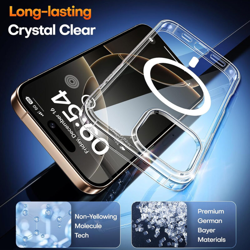 Capa TAURI Magnética iPhone 16 Pro 6.3”, Proteção 360°