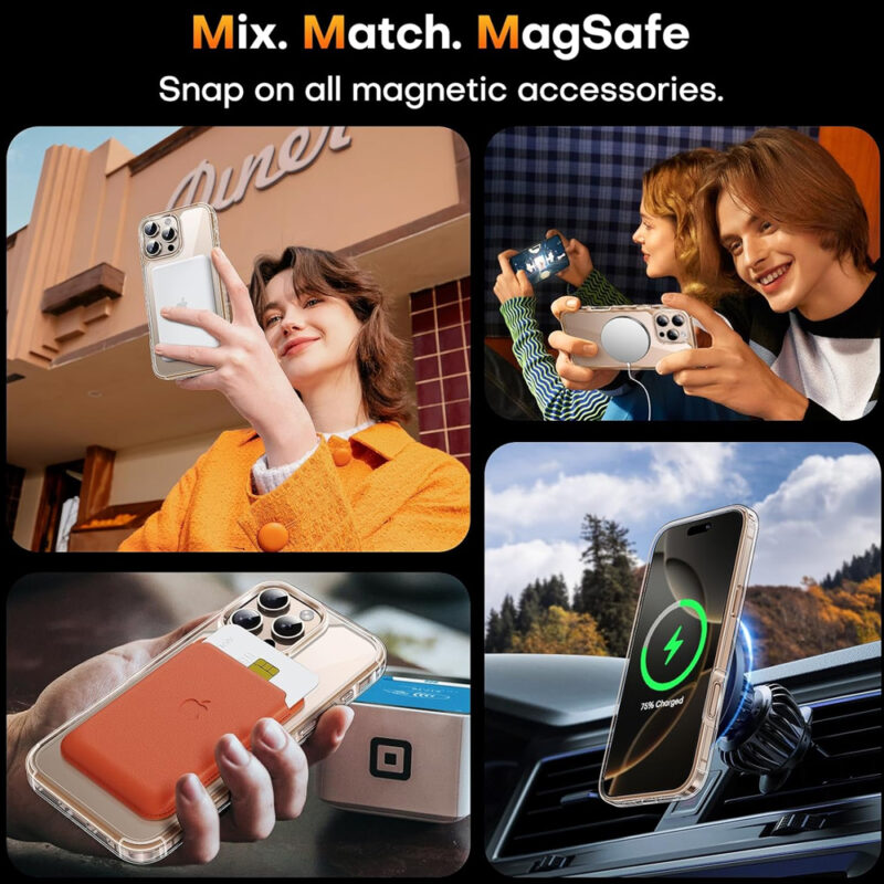 Capa TAURI Magnética iPhone 16 Pro 6.3”, Proteção 360°
