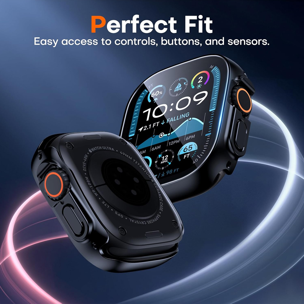 Capa Rígida Tauri p/Apple Watch Ultra 2/1 49mm Vidro 9H