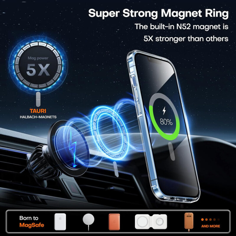 Capa TAURI iPhone 12/12 Pro Magnética, Proteção Completa