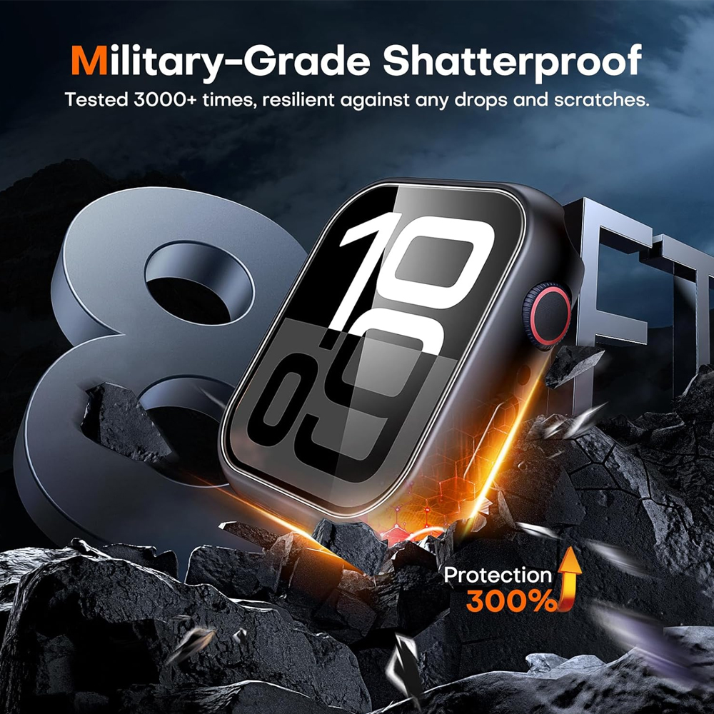 Capa Rígida Tauri Pra Apple Watch S10 46mm Protetor Tela