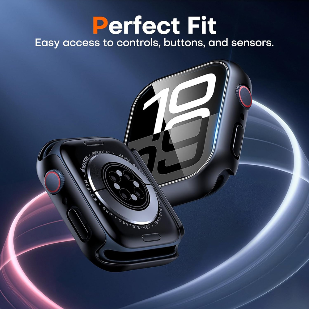 Capa Rígida Tauri Pra Apple Watch S10 46mm Protetor Tela