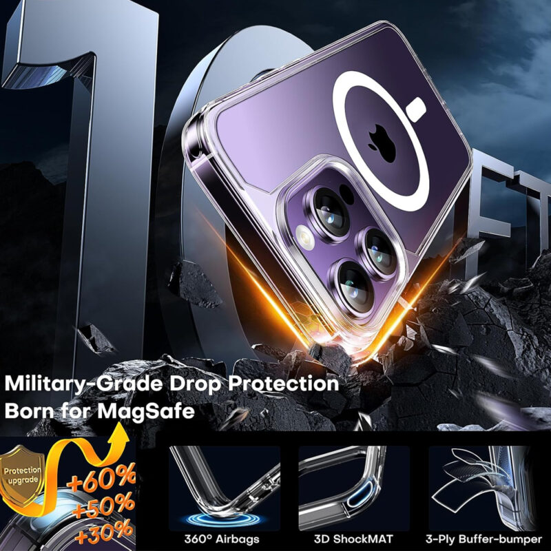 TAURI Capa iPhone 14 Pro Max Proteção Militar Anti-Choque