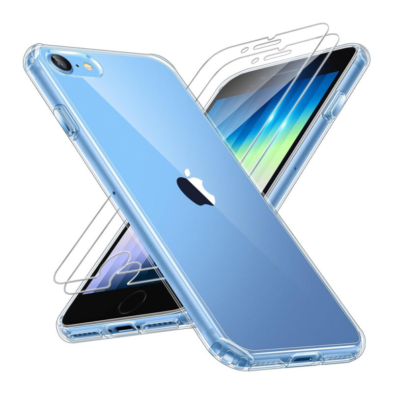 Capa iPhone SE 2022/2020/8/7 Proteção Militar + Película