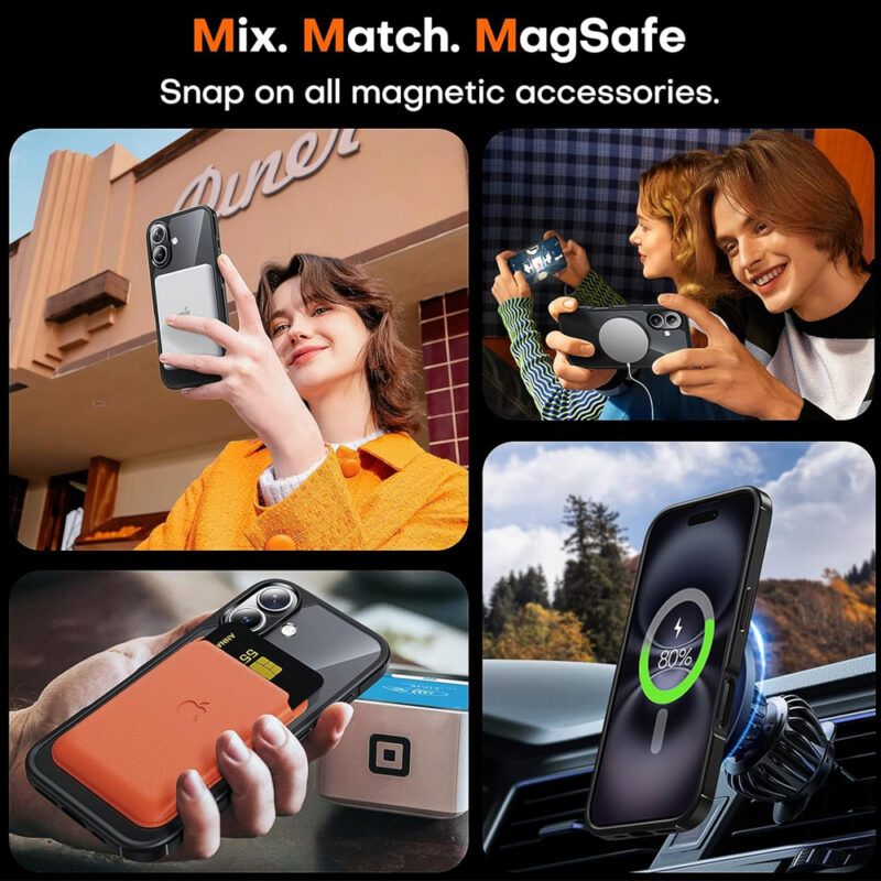 Capa Magnética iPhone 16 6.1" Proteção Militar + 38 Ímãs