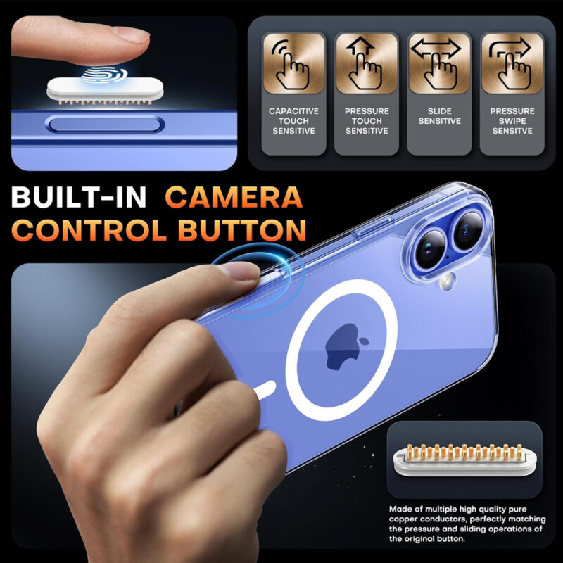 Capa Magnética iPhone 16 Plus 6.7" Botão Câmera Proteção