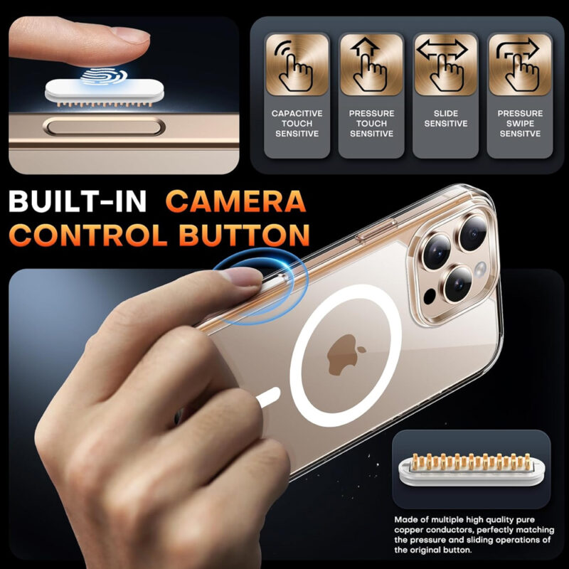 Capa Magnética iPhone 16 Pro 6.3" Botão Câmera Proteção