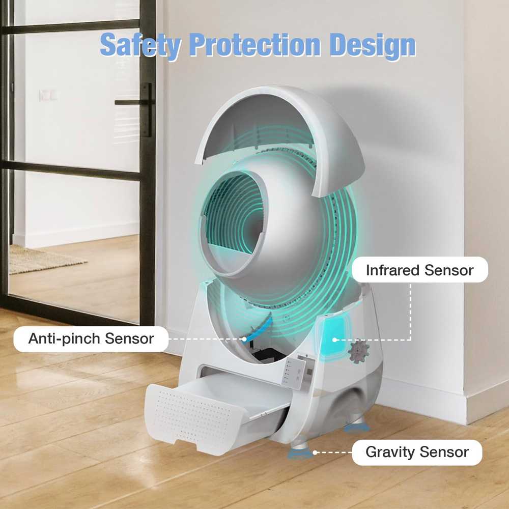 Caixa de Areia CatLink para Gatos (Sem WiFi) Branca