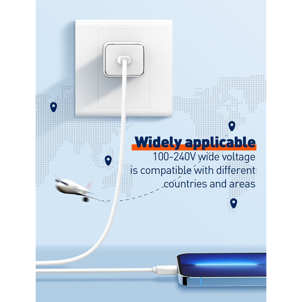 Carregador USB C LDNIO 30W Carga Rápida, Cabo Lightning