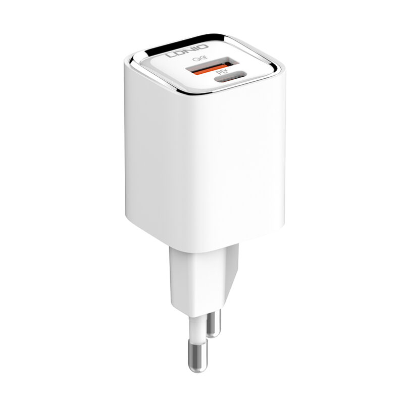 Carregador Rápido Ldnio 30W Cabo USB-C PD QC3.0 Branco