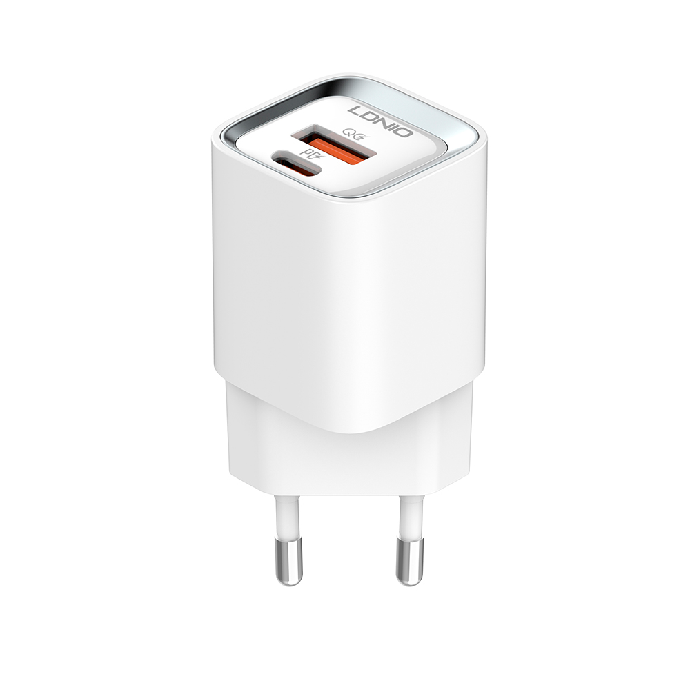 Carregador LDNIO Usb A/C 20W PD QC3.0 Cabo USB-C Branco