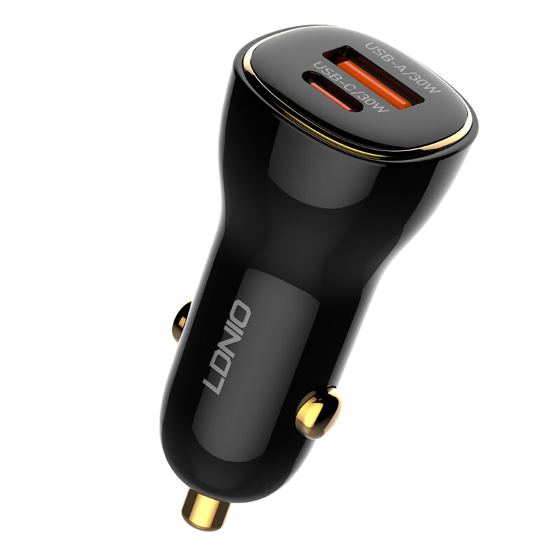 Carregador Veicular LDNIO C103L Turbo 60W USB A/C Rápido