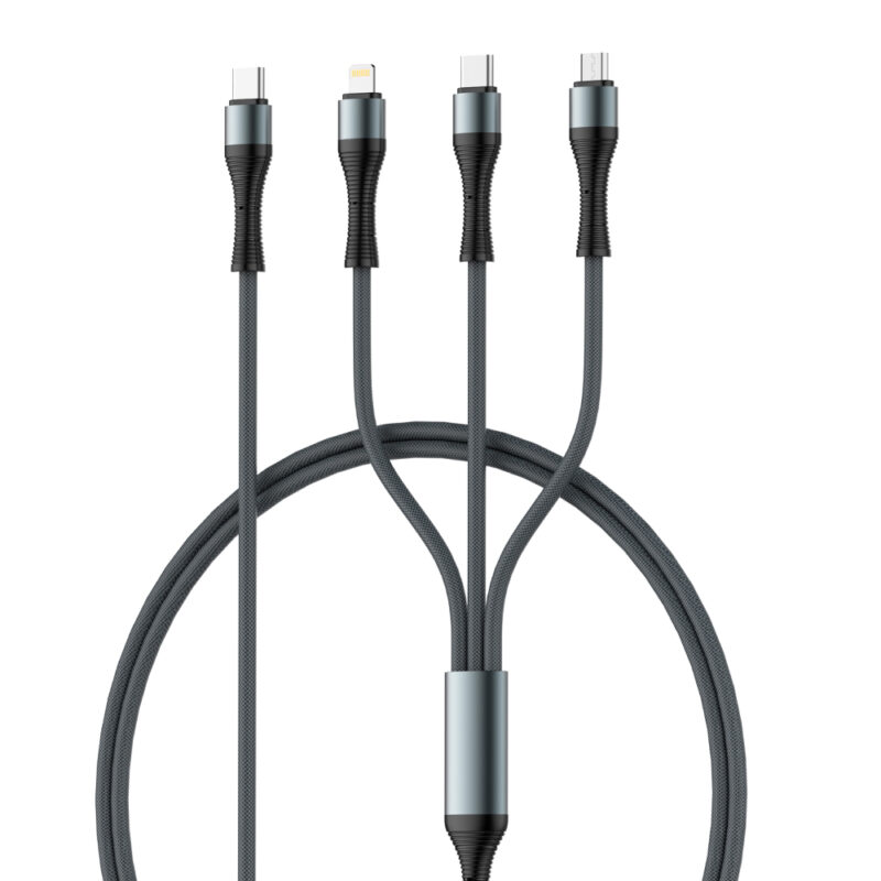 Cabo Usb LDNIO 100W 3 In 1 Usb-C Lightning MicroUsb 1.2M