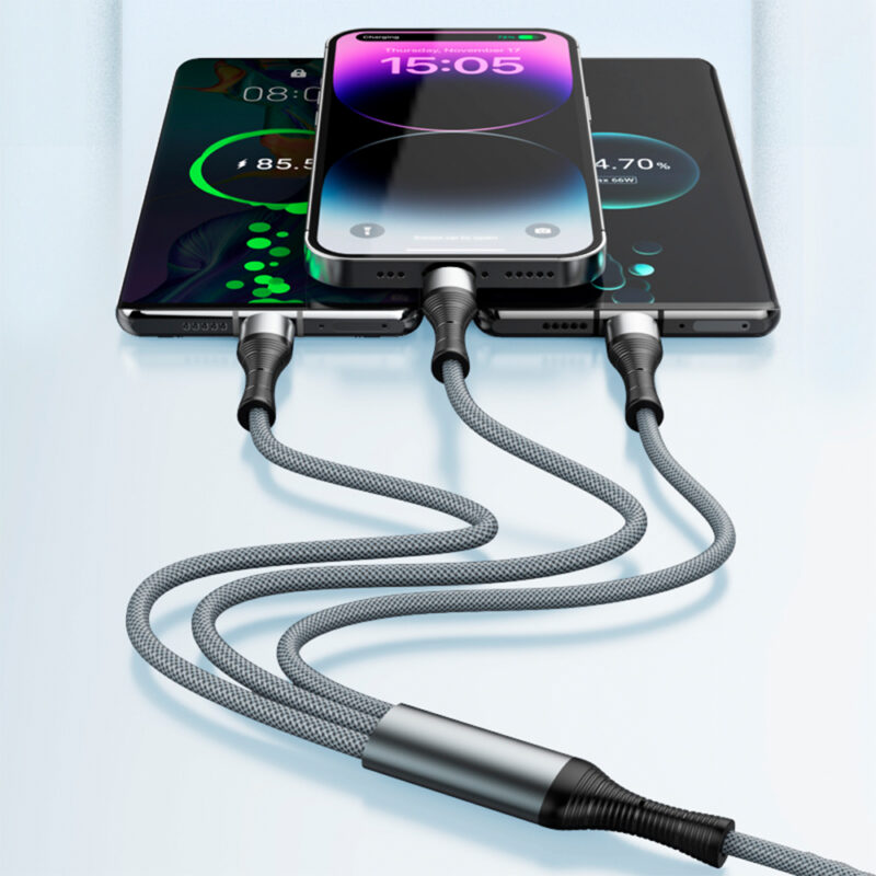 Cabo Usb LDNIO 100W 3 In 1 Usb-C Lightning MicroUsb 1.2M