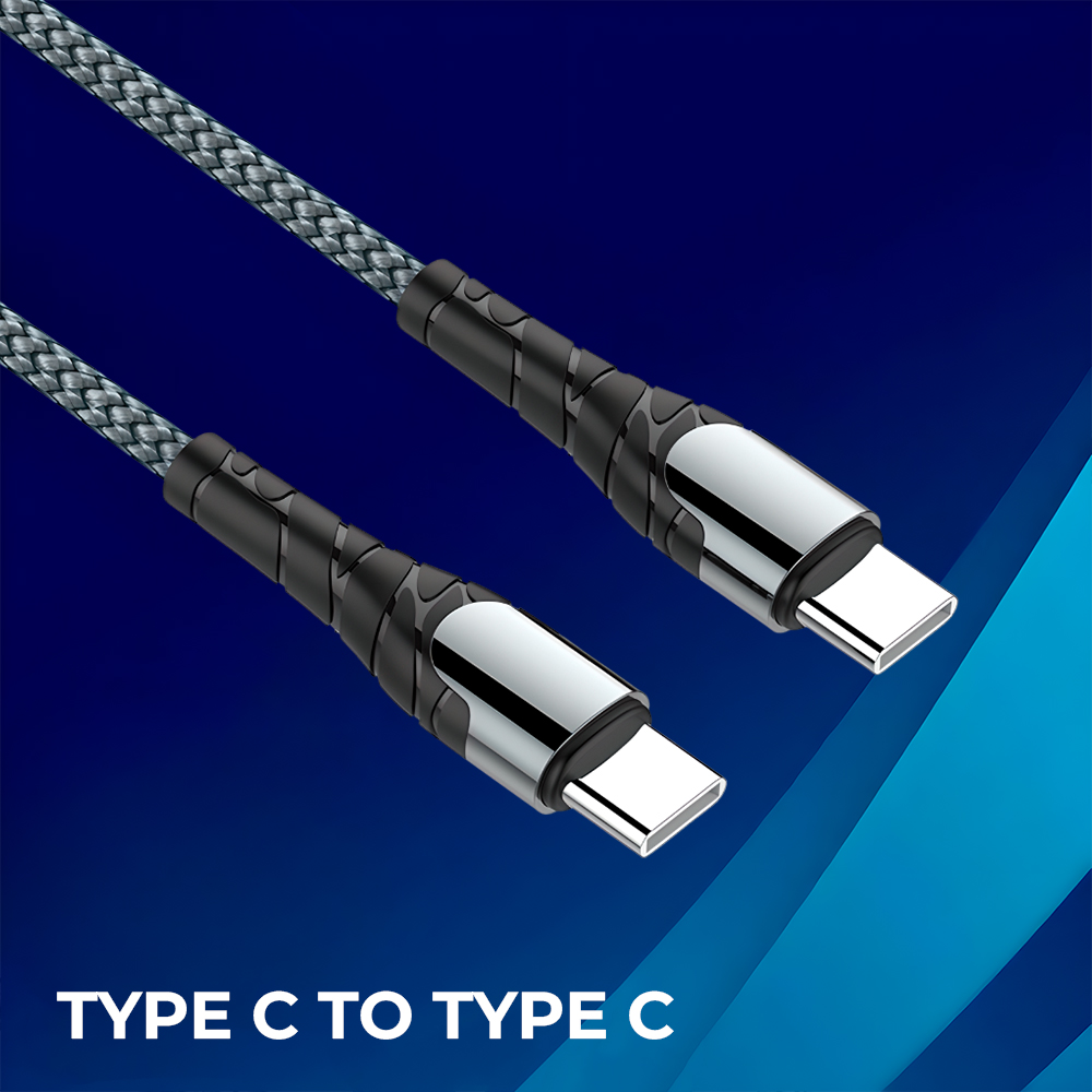 Cabo Usb-C LDNIO PD Carregamento Rápido 2 Metros Cinza