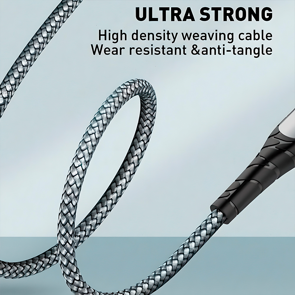 Cabo Usb-C LDNIO PD Carregamento Rápido 2 Metros Cinza