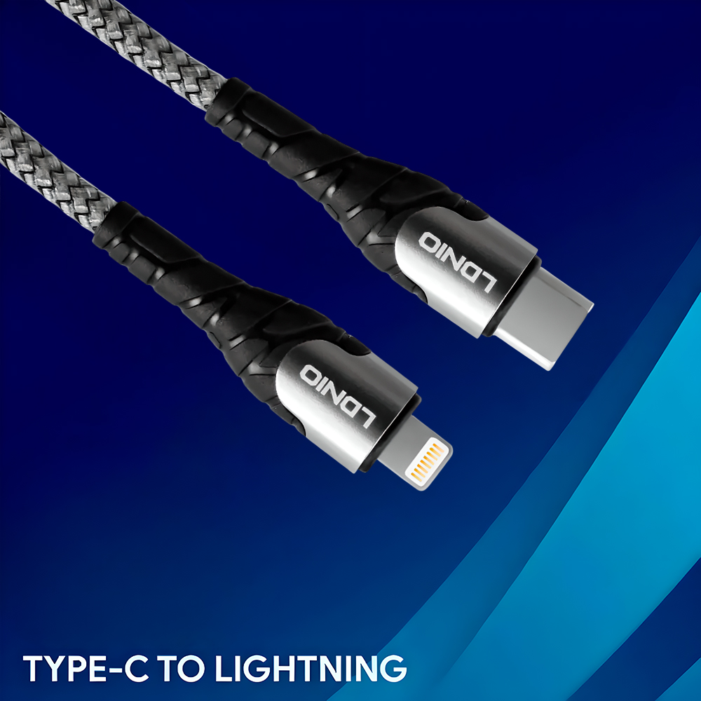 Cabo Usb C para Lightning LDNIO 1 Metro iPhone Rápido