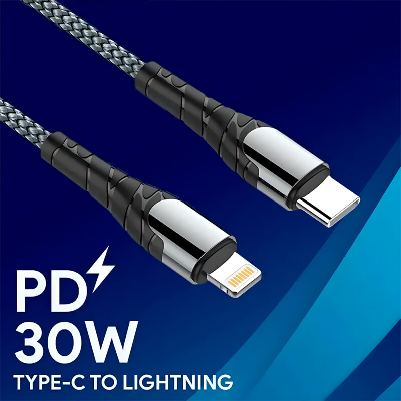 Cabo USB-C p/Lightning LDNIO PD Carregamento Rápido 2M