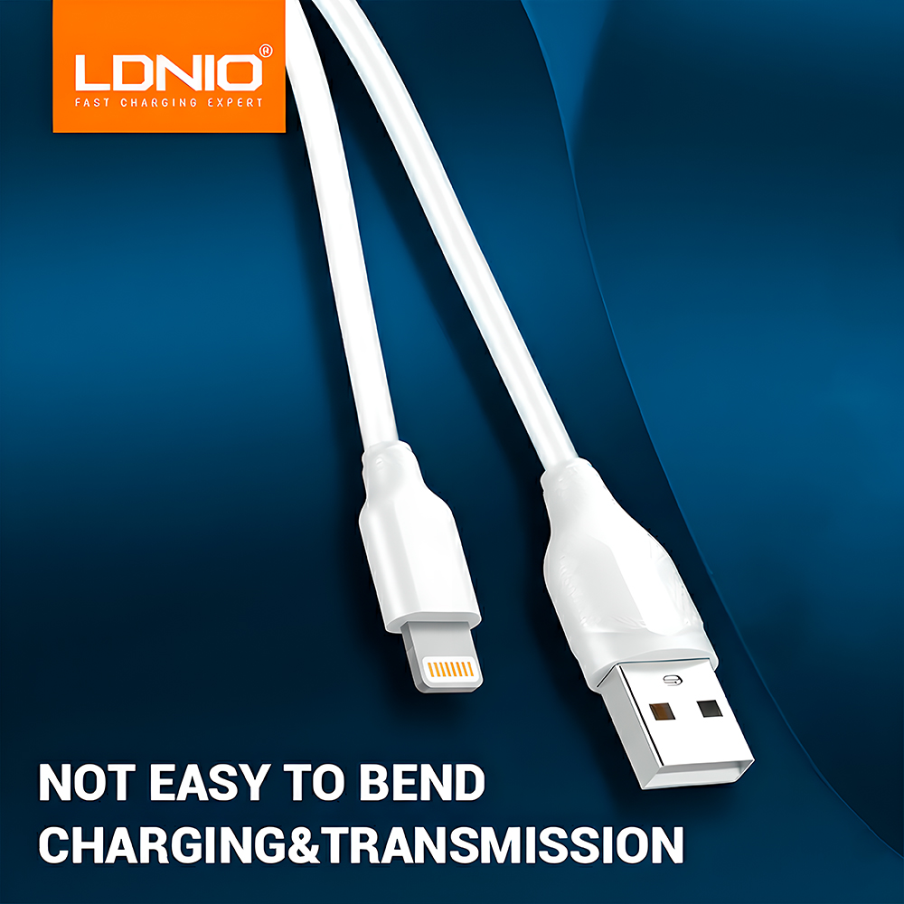 Cabo Usb A/Lightning 1M LDNIO Carregamento Rápido iPhone