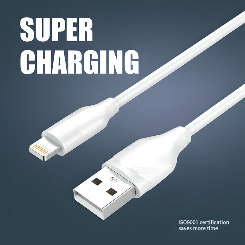 Cabo Usb A/Lightning 1M LDNIO Carregamento Rápido iPhone