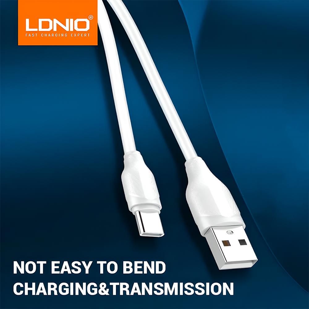 Cabo Usb A pra Usb C Ldnio Carregamento Rápido 1M Branco