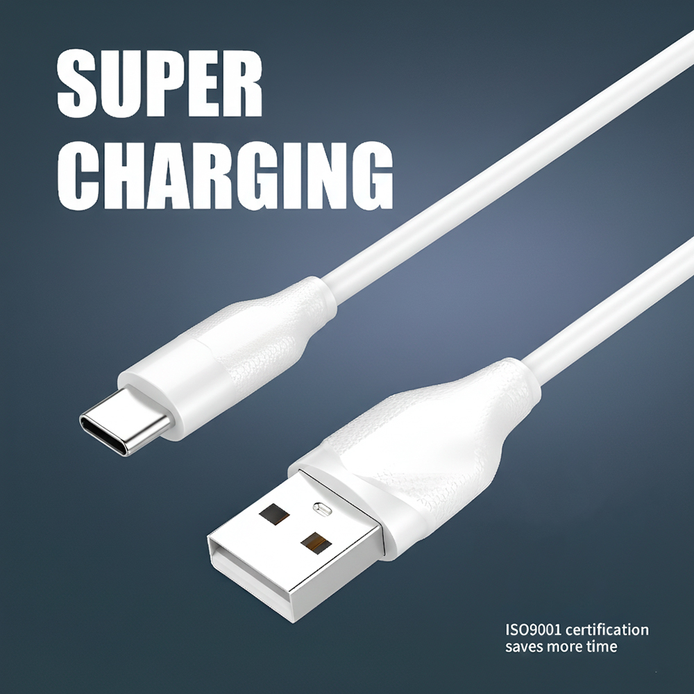 Cabo Usb A pra Usb C Ldnio Carregamento Rápido 1M Branco