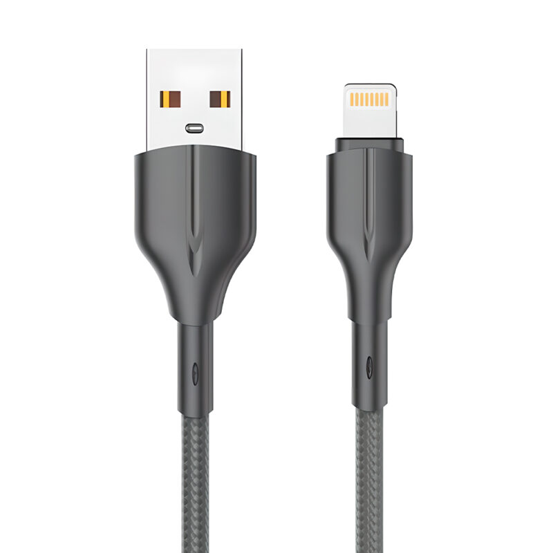Cabo Usb A p/Lightning Ldnio Carga Rápida 25W 1M Cinza