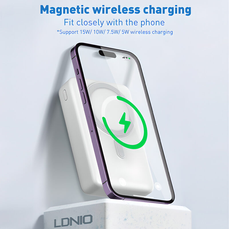 Power Bank LDNIO PQ18 20000mAh Magnético SemFio Portátil