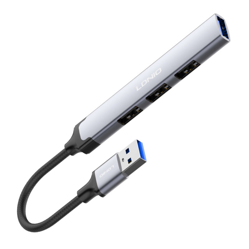 Hub Adaptador USB A Ldnio DS-44U 4 em 1 Portas 3.0 e 2.0