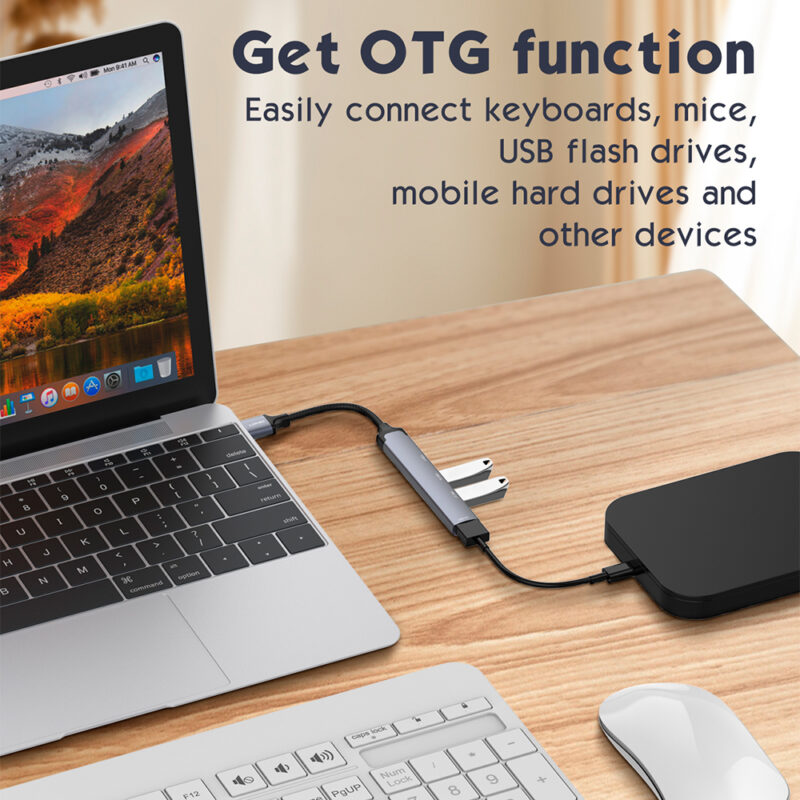 Hub Adaptador LDNIO 4 em 1 Usb A pra USB 3.0 e 2 USB 2.0