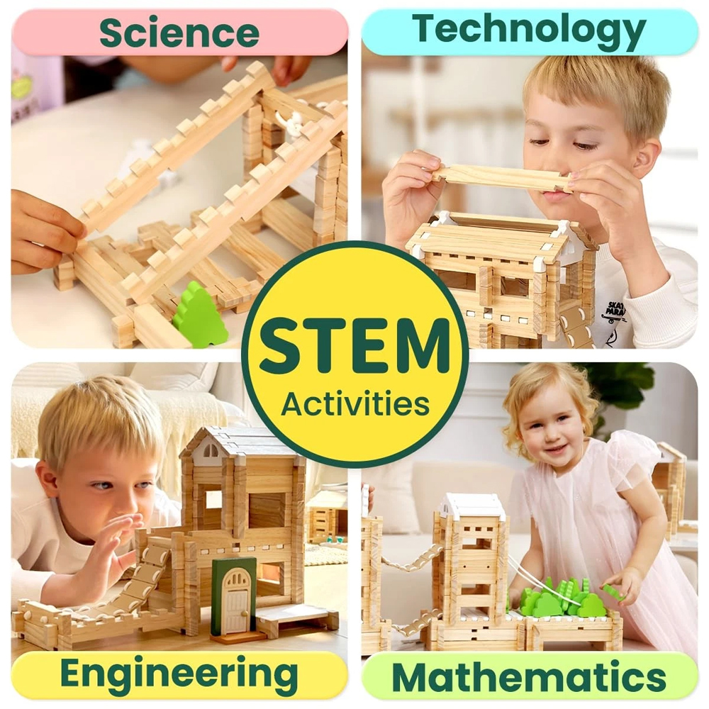 Notchies Jovi-mindly Blocos De Montar Madeira 107 Pçs