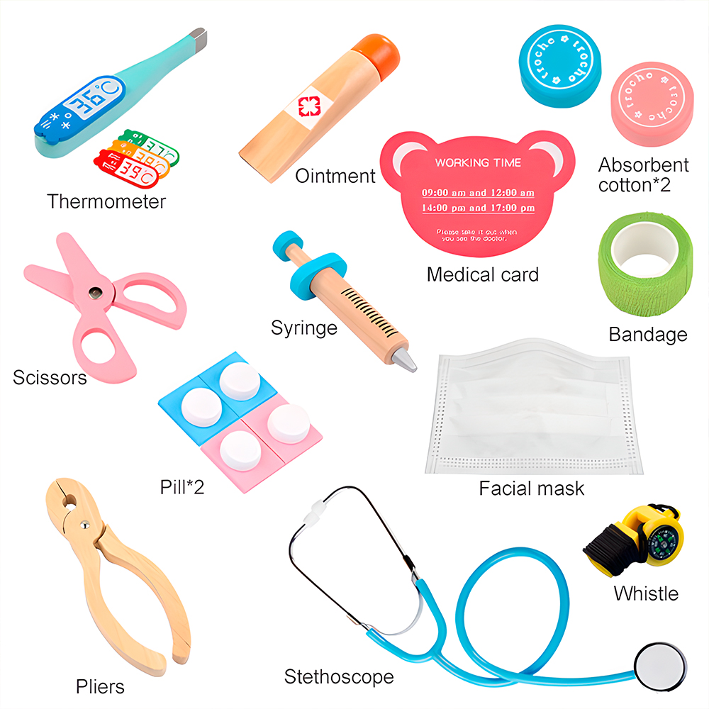 Kit Médico Life TLDT103 Madeira Faz de Conta Educacional