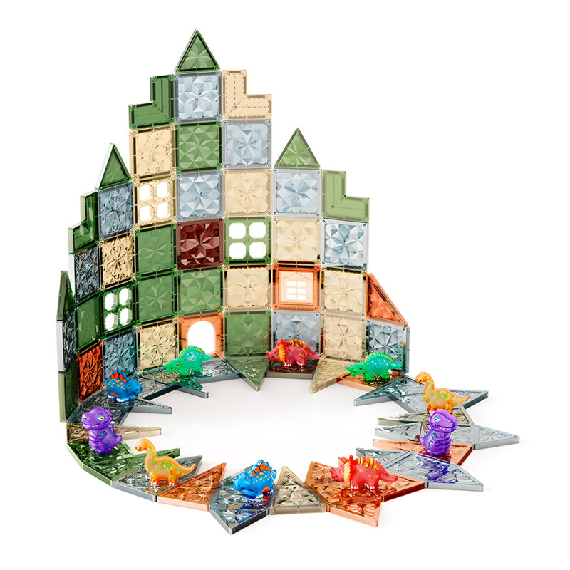 Bloco Construção Magnético Life 105pcs Educativo 3D ABS