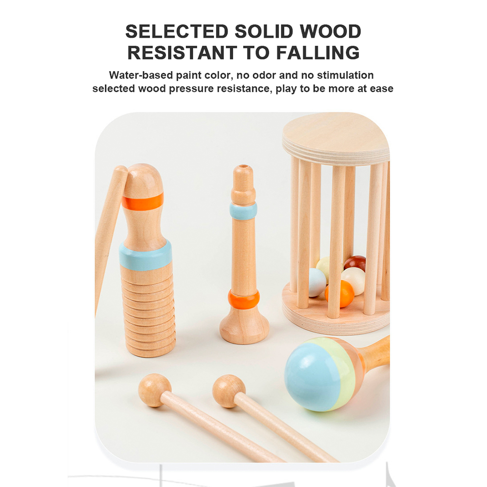 Conjunto Life 7 Instrumentos Musicais Madeira Educativo