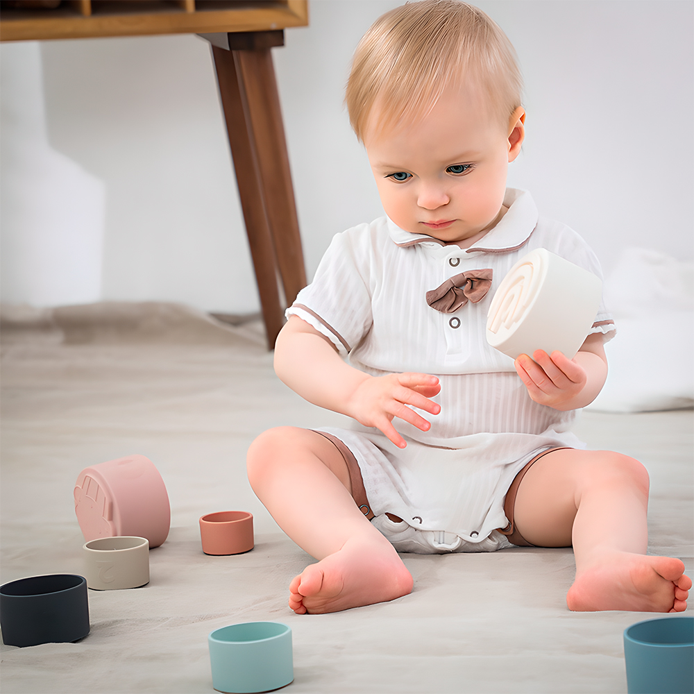 Combo Brinquedos Educativo Life Blocos Silicone Infantil