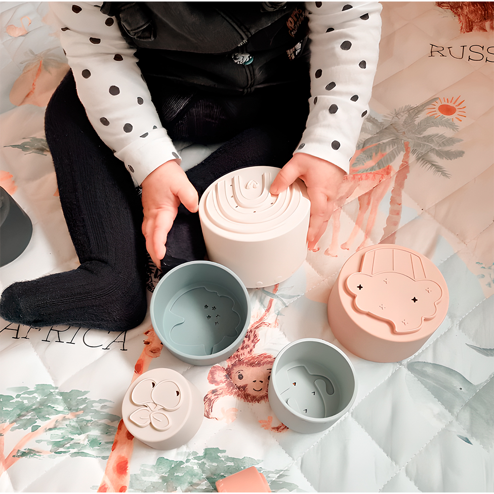 Combo Brinquedos Educativo Life Blocos Silicone Infantil