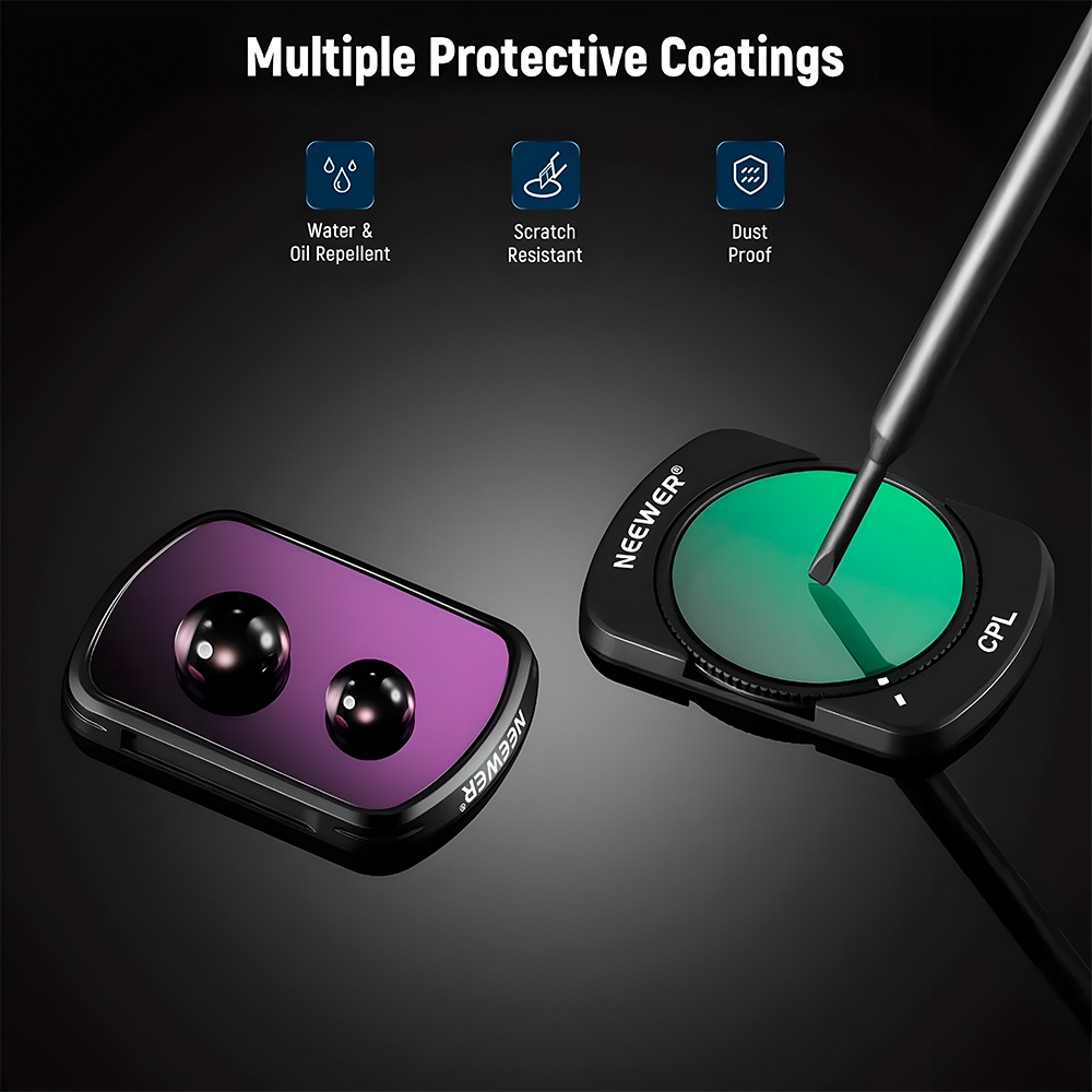 Kit 4 Filtros Magnético Neewer ND CPL Para DJI Pocket 3