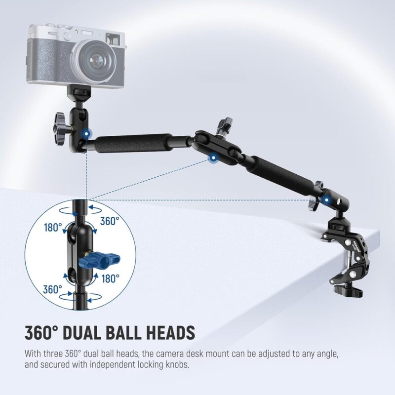 Neewer Magic Arm 1/4" Braço Articulado 22'' C Clamp Mesa