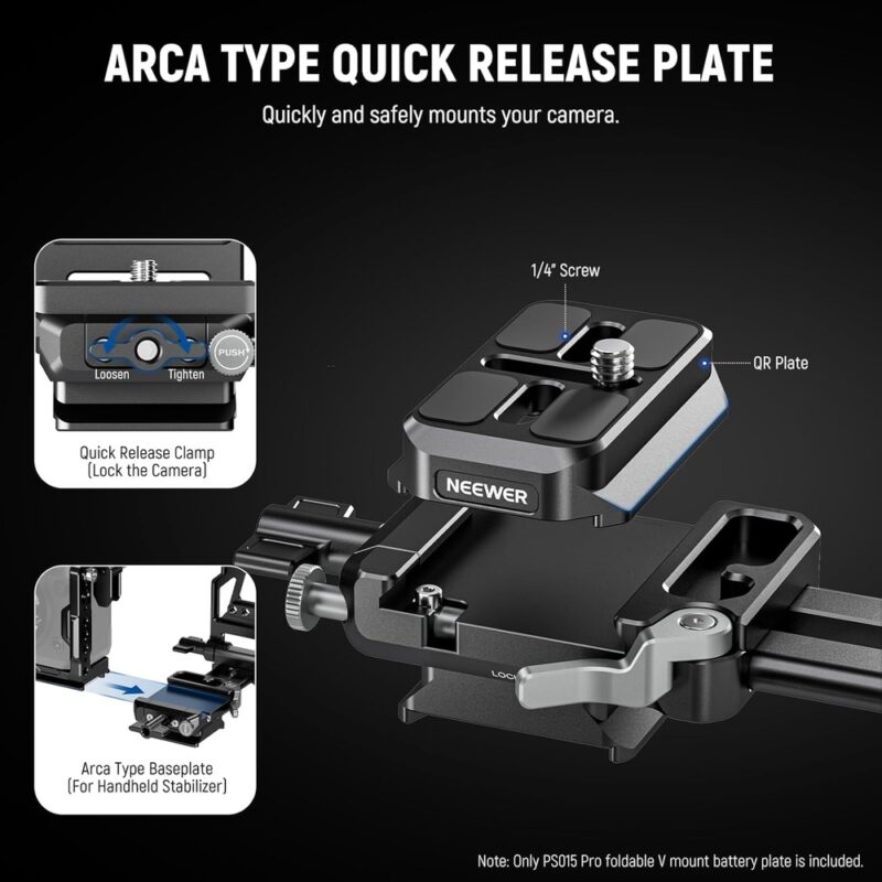Neewer Suporte De Bateria V-Mount Dobrável Com Base Arca