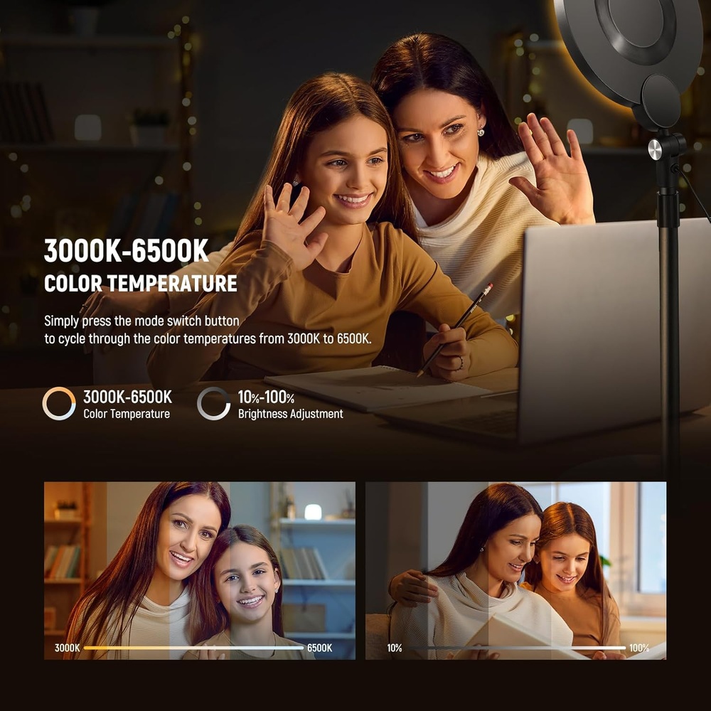 Neewer Luz Ring Light de Mesa 7 Polegadas Para Vídeo R06