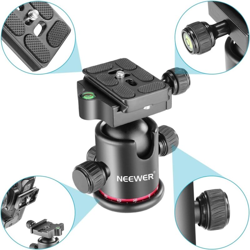 Neewer Cabeça Esférica De Metal Para Tripé e Câmera Dslr