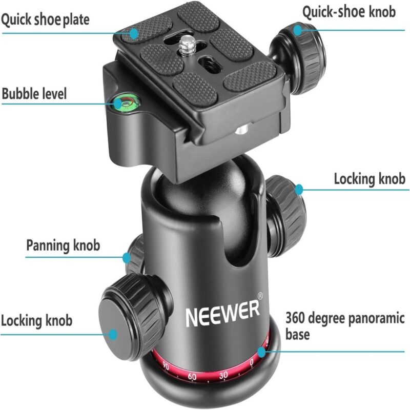 Neewer Cabeça Esférica De Metal Para Tripé e Câmera Dslr