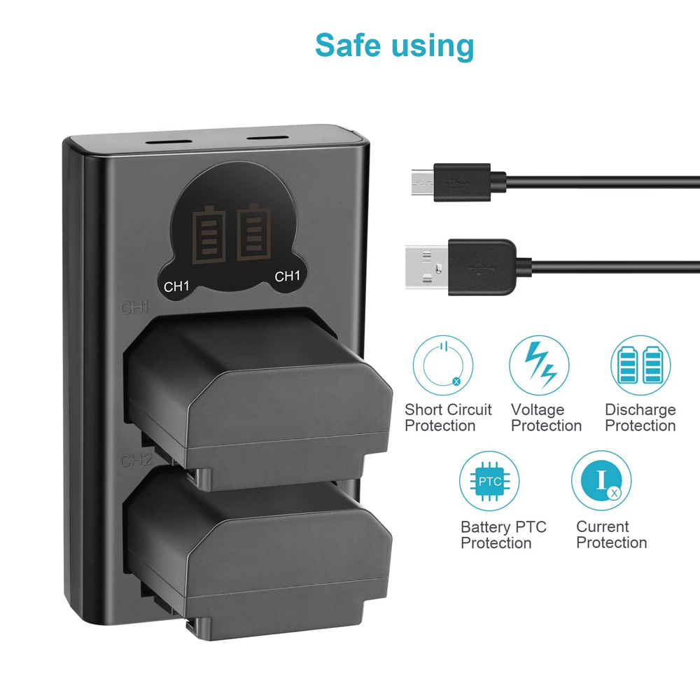 Neewer NP-FZ100 Bateria Carregador 2280mAh LCD Câmera