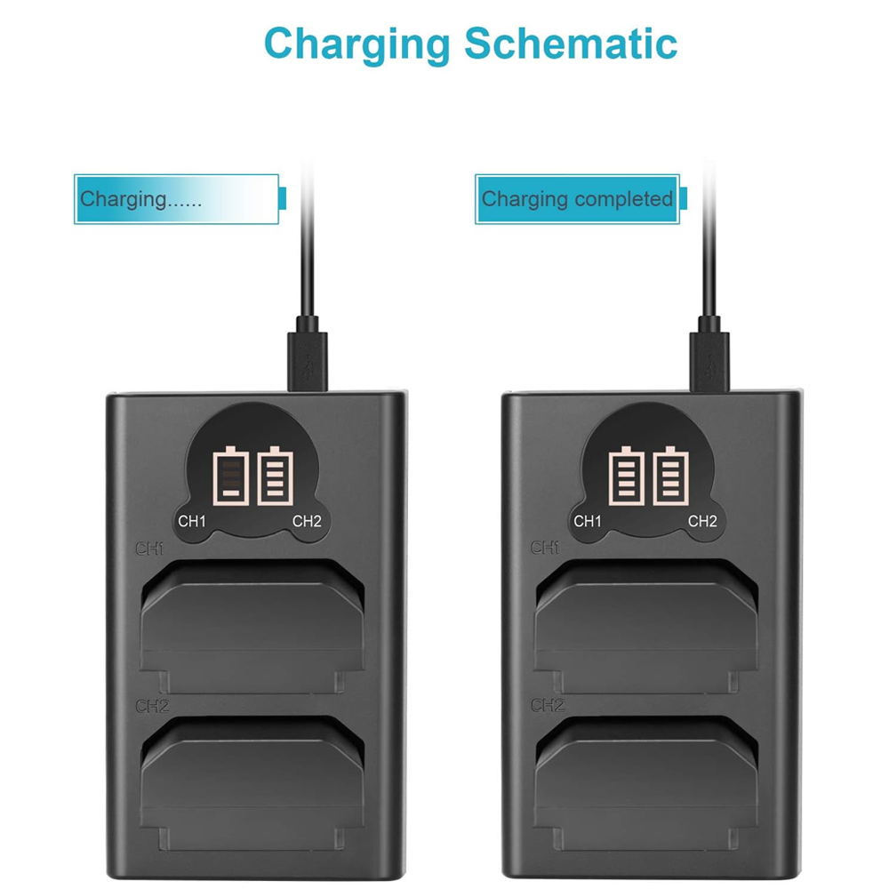 Neewer NP-FZ100 Bateria Carregador 2280mAh LCD Câmera